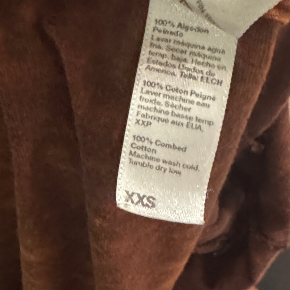 American Apparel The Summer Shirt Brown Tie Dye V-Neck Shortsleeve Top XXS - Picture 6 of 6
